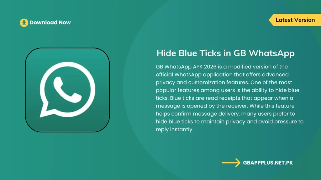 Hide Blue Ticks in GB WhatsApp