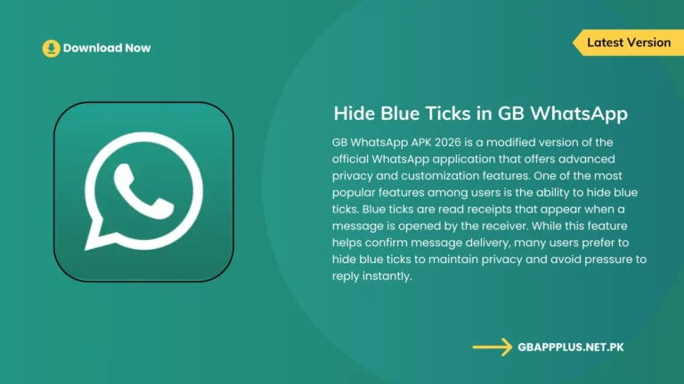 Hide Blue Ticks in GB WhatsApp